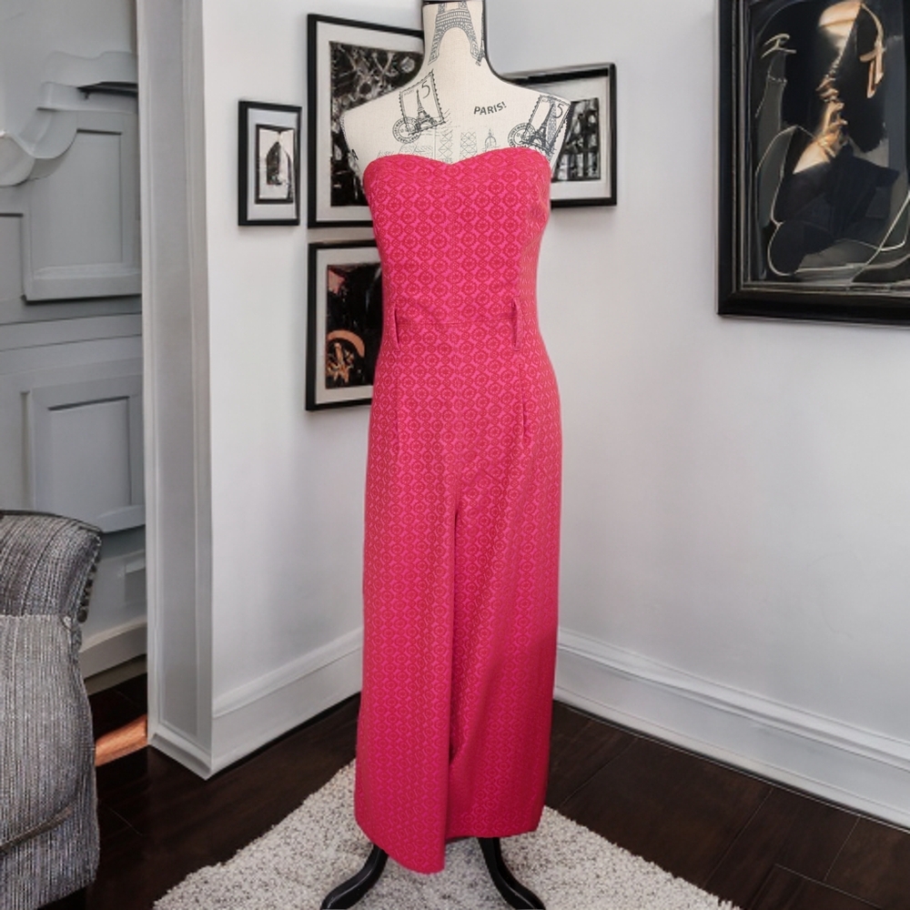 Anthropologie Hot Pink Jumpsuit